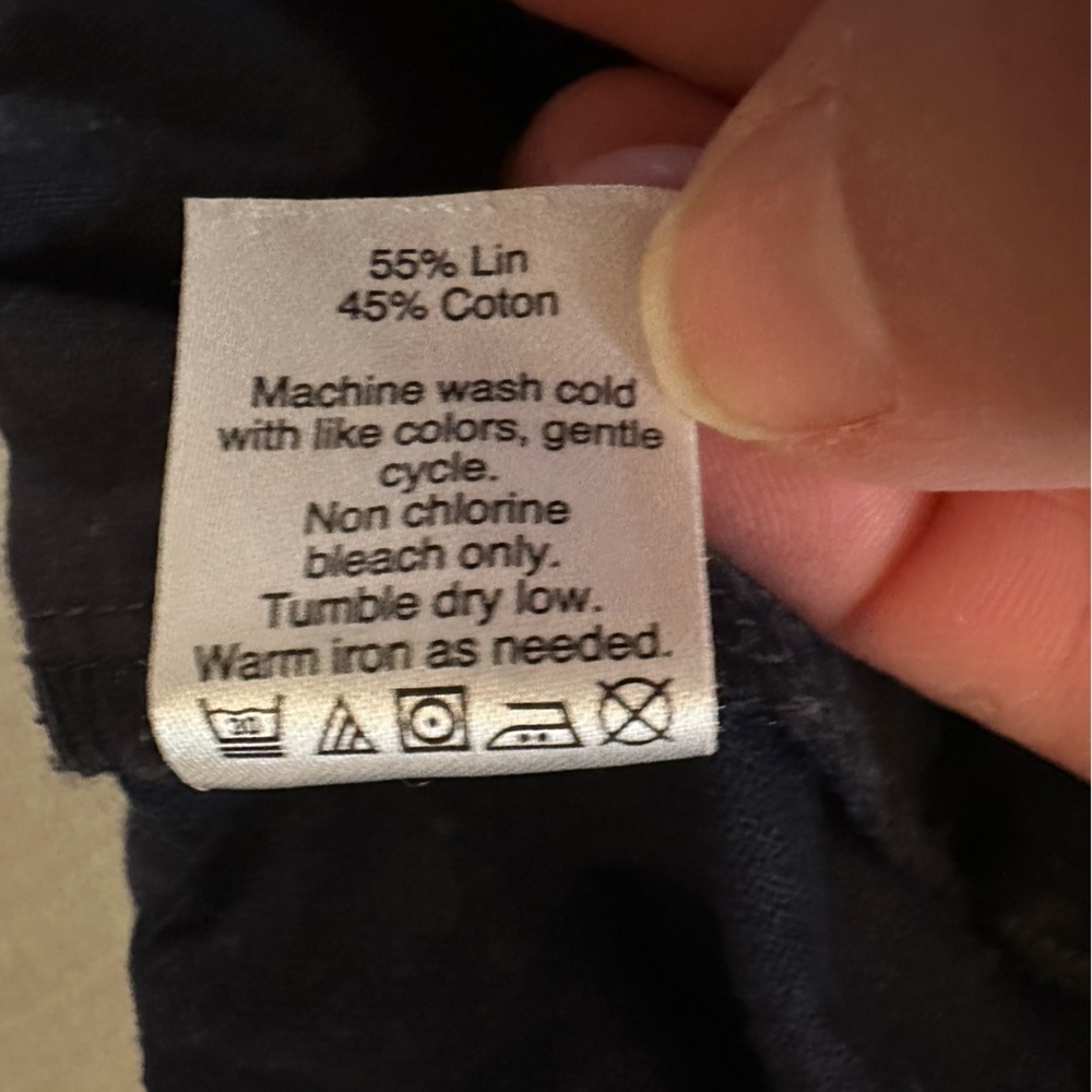 J.Crew Linen Drawstring Shorts XS Navy Elastic Waist Coastal Summer - Picture 5 of 5
